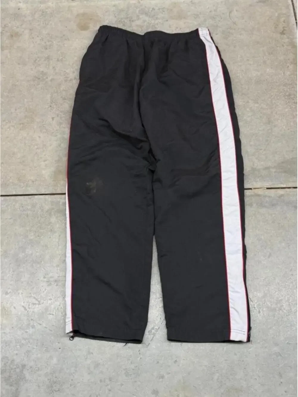 vintage black and white relaxed baggy fit track pants size medium